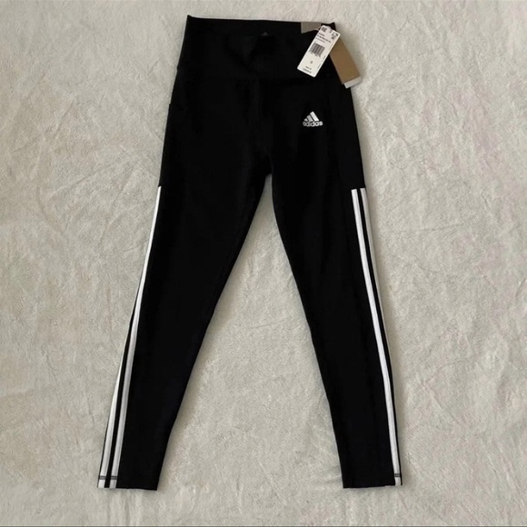 (NWT) Adidas Women’s 7/8 3-Stripe Active Legging in Black - Picture 6 of 12